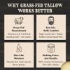 Bronmans Beef Tallow Beard Butter for Men - 4oz - Hydrating Unscented Beard and Skin Balm with Shea Butter - Deeply Moisturizing Tallow view 3