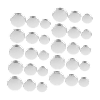 BIUDECO 30pcs Refillable Round Eyeshadow Pans Durable Metal Cosmetic Containers for Eyeshadows Blushes and Highlighters Diy Makeup Organization and Travel Use