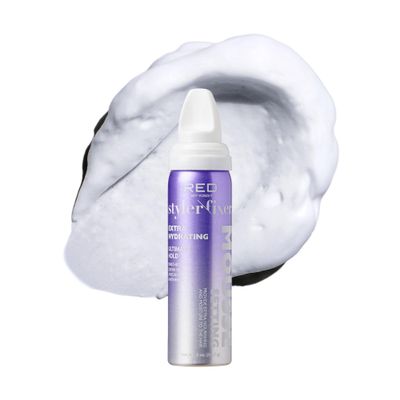 Red by Kiss Setting Mousse Braid Frizz Control, Curl Definition, Shine, Maximize Volume, Ultimate Hold, Long Lasting, Non Sticky Creamy Foam Style Perfector (2 Ounces, Extra Shine & Hydration)