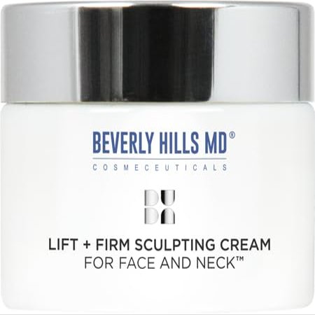 Beverly Hills MD Lift & Firm Sculpting Cream- Tighten & Tone Skin, Anti-Aging Lotion for Smooth, Moisturized Complexion- Lift and Smooth Face, Neck, Dcollet w/Silk Peptides, + Aloe Vera, Vitamin E