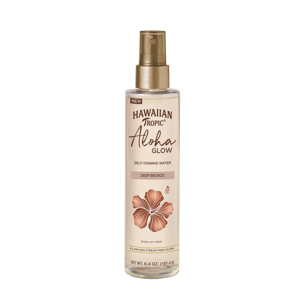 Hawaiian Tropic Aloha Glow Self Tanning Water, 6.4oz, Self Tanner Spray Tan, Fake Tan, Self Tan Water, Sunless Tanner, Self Tanning Spray Body Bronzer, Deep Bronze Tan Self Tanning Mist, 6.4oz