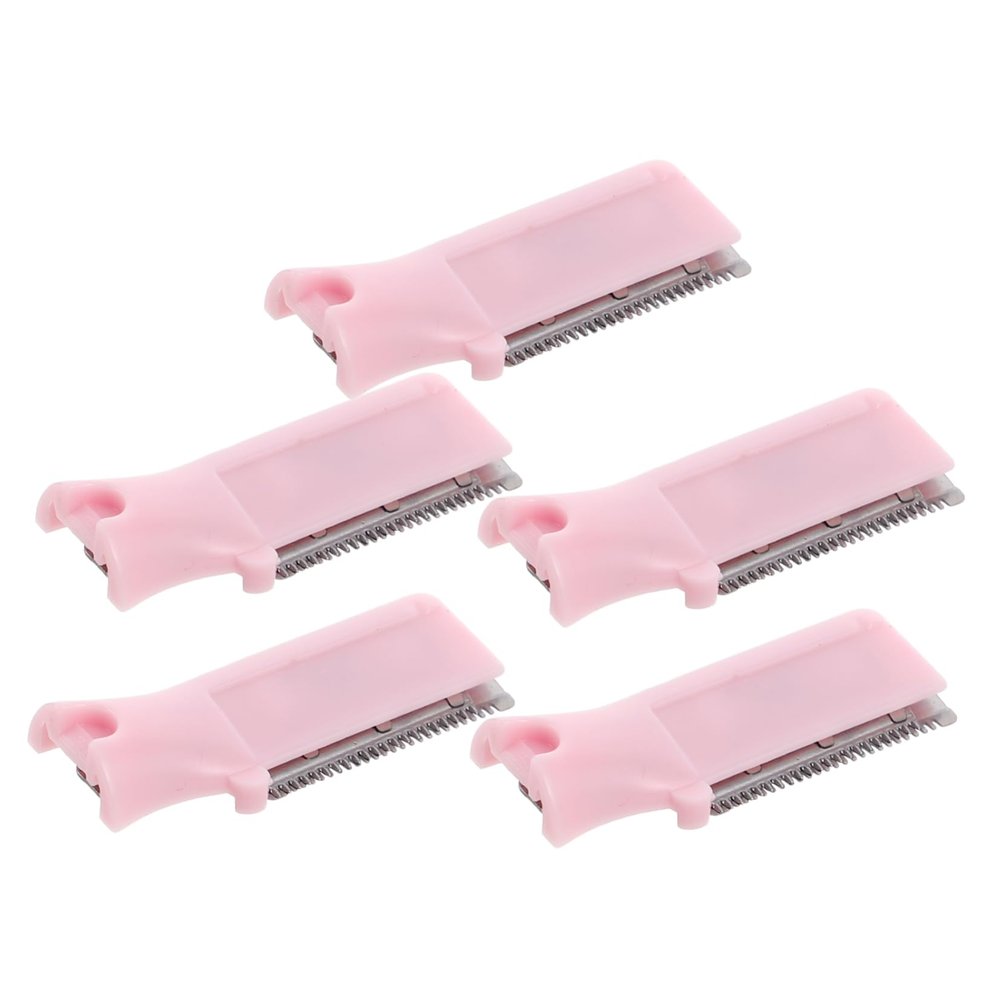 Beatifufu 5pcs Stainless Steel Eyebrow Trimmer Replacement Blades for Scissors Eyebrow Hair Removal Replacement Heads Facial Hair Trimmer