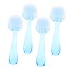 COOLHIYA 4pcs Nail Brush Round Head Nail Brush Gentle Cleaners Hand Grip for Cleaning Polish view 1