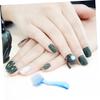COOLHIYA 4pcs Nail Brush Round Head Nail Brush Gentle Cleaners Hand Grip for Cleaning Polish view 2