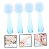 COOLHIYA 4pcs Nail Brush Round Head Nail Brush Gentle Cleaners Hand Grip for Cleaning Polish view 3