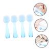 COOLHIYA 4pcs Nail Brush Round Head Nail Brush Gentle Cleaners Hand Grip for Cleaning Polish view 4