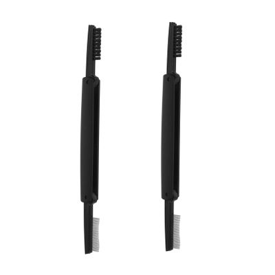 WOONEKY Professional Eyebrow Brush Shaper Eyelash Comb 2pcs Set Easy to Use and Carry Random Color