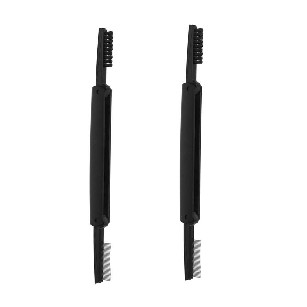 WOONEKY Professional Eyebrow Brush Shaper Eyelash Comb 2pcs Set Easy to Use and Carry Random Color