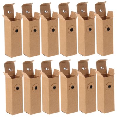 AUTSUPPL 12pcs Small White Box for Lipstick Wrapping Lipstick Boxes Crinkle Paper Packaging for Gifts
