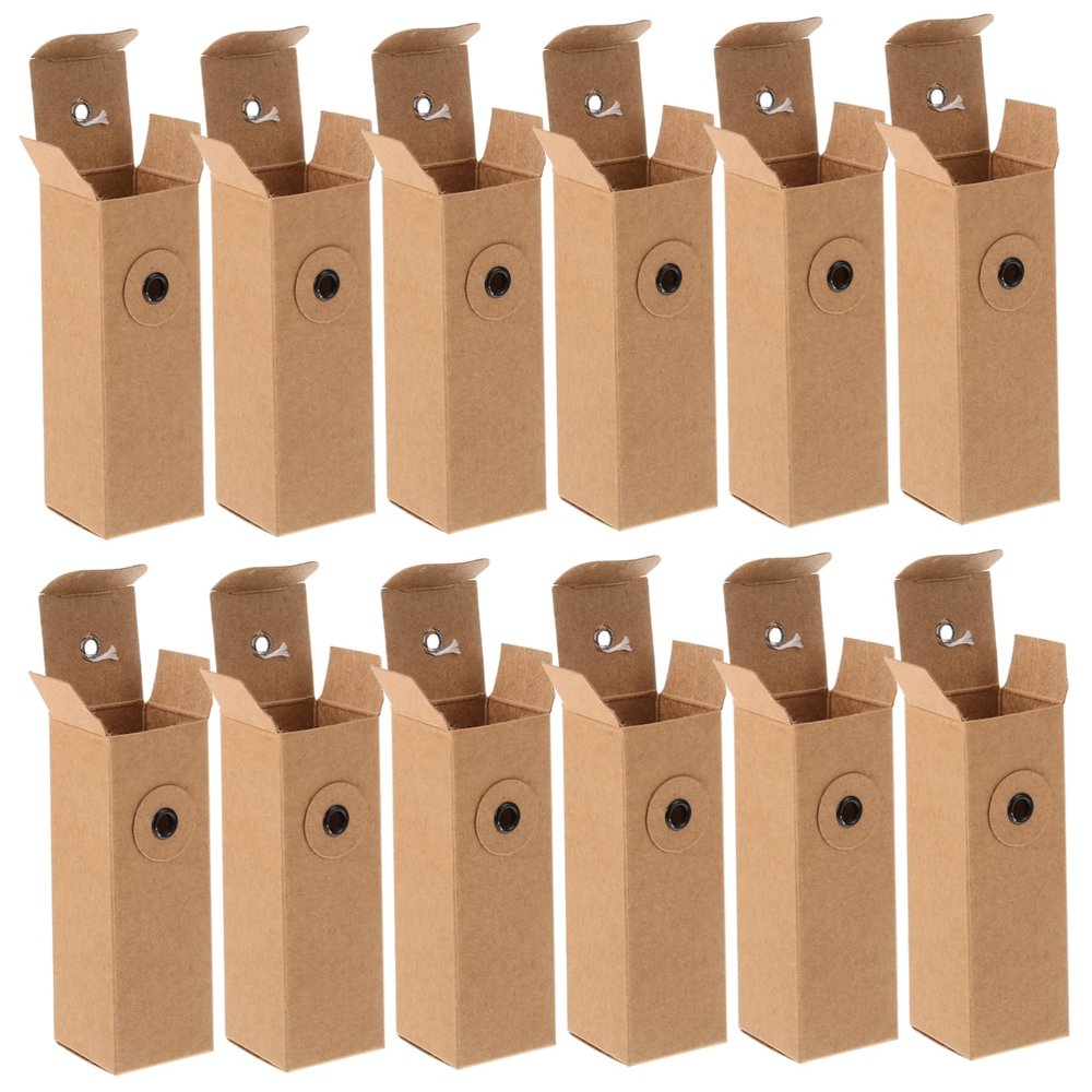 AUTSUPPL 12pcs Small White Box for Lipstick Wrapping Lipstick Boxes Crinkle Paper Packaging for Gifts
