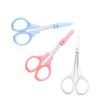 BELLIFFY 3pcs Stainless Steel Eyelash Scissors for Eyebrow and Nose Hair Grooming Includes Curved Straight and Rounded Scissors Portable Beauty Tools for Home Salon Use view 1