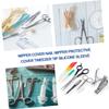 WOONEKY 200pcs Tweezers Tip Silicone Cover Non-skid Protective Caps for Tweezers Dolphin Clips and Bend Clips Safe Replacement for Home and view 3