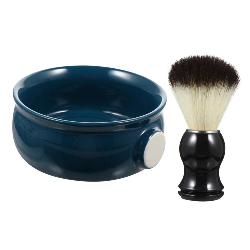 NOLITOY Men's Shaving Essentials Shaving Bowl and Hair Brush Set Ideal for Travel Business