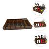 WOONEKY 1Pc Solid Wood Electric Scissors Rack with Large Capacity Hair Tool Organizer Box for Hair Salon Hair Cutter Storage Tray with Rational Design for Clippers and Accessories view 2