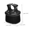 IWOWHERO Practical Hair Cleaning Brush for Men Lightweight Beard Brush for Grooming Styling and Oily Hair Cleanup Compact Design for Travel Black view 2