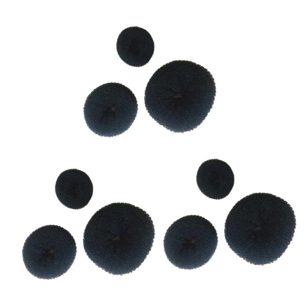 Gogogmee 9pcs Sponge Bun Maker Hair Braider Donut Bun Maker Heatless Curls Elegant Hair Style
