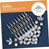 AUTSUPPL Bride Rhinestone Hair Comb Elegant Hair Accessories for Wedding Parties and Everyday Wear Material Shiny Finish for Charm and Compliments view 2
