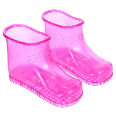 BELLIFFY Foot Massage Bath Shoes Durable High-top Foot Soak Shoes for Relaxation and Blood Circulation Sauna and Outdoor Use Fits up to Rose Red