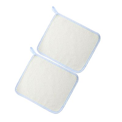 BELLIFFY 2pcs Exfoliating Bath Cloth Quick Dry Nylon Face Wash Towels Dual-Sided Scrub Cloth for Smooth Skin for Daily Home Use Beige