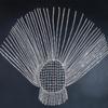 2PCS Long Rhinestone Headpiece Cap 1920s Tassel Crystal Flapper Head Chain Gatsby Belly Dance Hair Accessories for Wome view 3