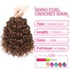 Gogo Curl Crochet Hair 8 Inch 6 Packs Short Curly Crochet Hair for Black Women Beach Curl Water Wave Curly Crochet Braids Hair, Deep Wave Synthetic Braiding Hair Extensions (8 inch 30) view 3