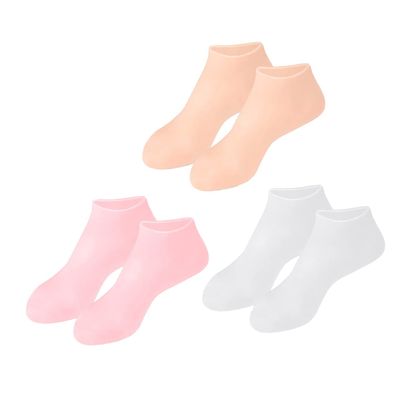 WOONEKY 3pairs Protective Moisture Women Socks Moisturizing Foot Covers for Smooth Skin
