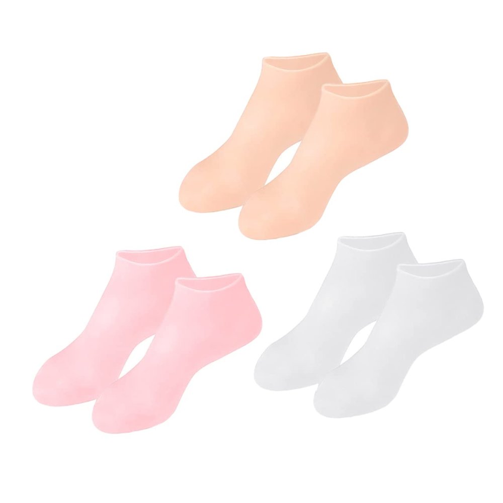 WOONEKY 3pairs Protective Moisture Women Socks Moisturizing Foot Covers for Smooth Skin