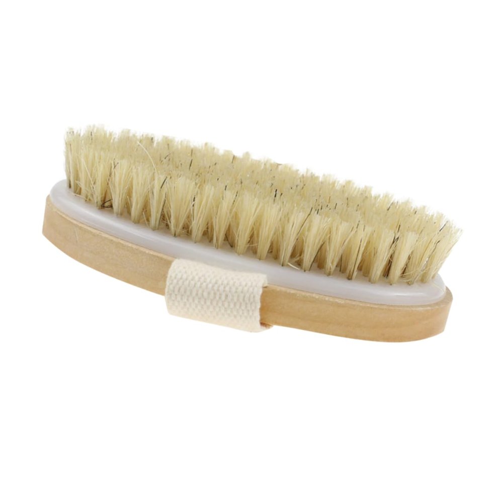 Baluue Natural Boar Bristle Brush Spa Massager Body Exfoliator Scrubber for Bikini Line