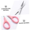 Gogogmee 3pcs Stainless Tools Curved Eyelash Scissors Straight Facial Hair Scissors Portable Grooming Kit for Home Salon view 3