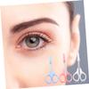 Gogogmee 3pcs Stainless Tools Curved Eyelash Scissors Straight Facial Hair Scissors Portable Grooming Kit for Home Salon view 4