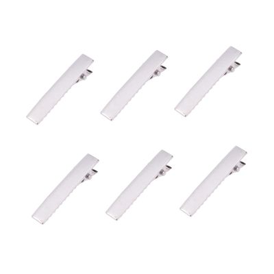 DEARMAMY 50pcs Mini Silver Alligator Hair Clips Teeth Clips for Crafting Custom Hair Accessories Material for Styling and Bow Making