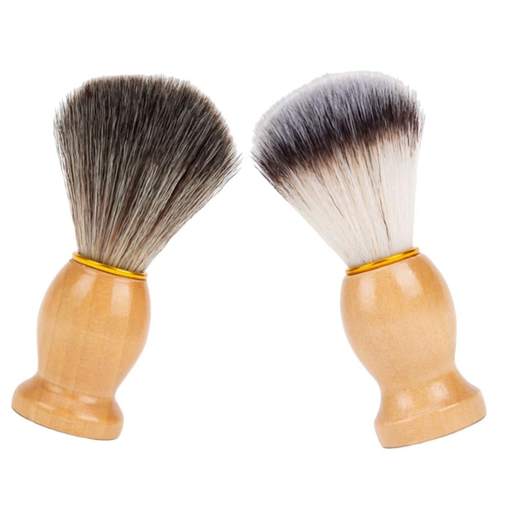 Baluue 2pcs Professional Shaving Brush Soft Bristles for Men for Facial Cleansing and Barber Salon Use and Construction