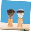 Baluue 2pcs Professional Shaving Brush Soft Bristles for Men for Facial Cleansing and Barber Salon Use and Construction view 3