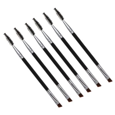 FOYTOKI 6pcs Eye Brow Brush Eyelash Brush Makeup Tools for Boys and Girls Adults Double Ended Brow Makeup Tools for Eyes