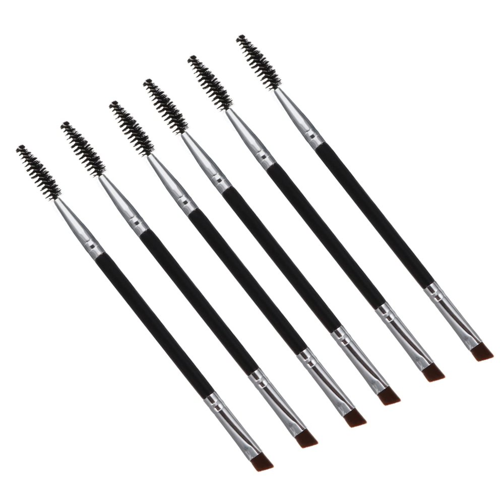 FOYTOKI 6pcs Eye Brow Brush Eyelash Brush Makeup Tools for Boys and Girls Adults Double Ended Brow Makeup Tools for Eyes