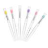 Baluue 6pcs Portable Lip Brush Stick Lidded Case Reusable Lip Makeup Applicators for Eyeshadow Gloss view 1