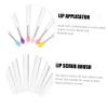 Baluue 6pcs Portable Lip Brush Stick Lidded Case Reusable Lip Makeup Applicators for Eyeshadow Gloss view 3