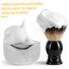 Beatifufu Men Shaving Bowl Durable Marble Design Foaming Container Compact for Travel and Home Use Elegant and Smooth Surface for Comfortable Lathering view 3