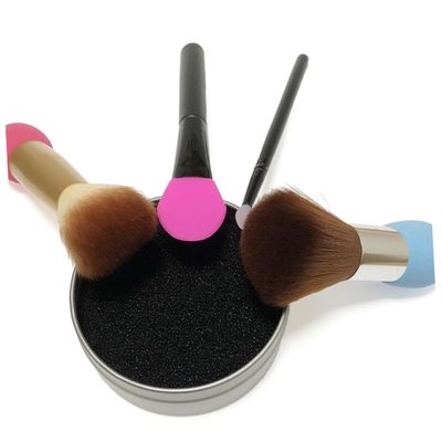 VINTORKY Cosmetic Brush Cleaner 7pcs Makeup Sponge Set Quick Dry Cleaning Box Makeup Brush Dryer Reusable Cleaning Sponge Tool Safe Material
