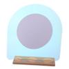 FOYTOKI Gold Makeup Mirror Led Lighted Makeup Vanity Mirror Magnification Irregular Shaped Tabletop Mirror for Girls view 1