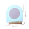 FOYTOKI Gold Makeup Mirror Led Lighted Makeup Vanity Mirror Magnification Irregular Shaped Tabletop Mirror for Girls view 4