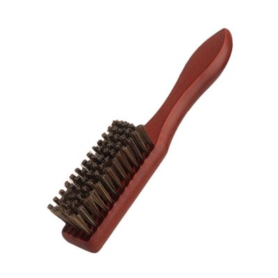 Beatifufu Retro Barber Oil Head Brush for Men Ergonomic Bristle Beard and Hair Styling Tool Essential Shaved Hair Cleaning Brush for Barbers and Home Use