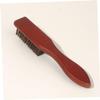 Beatifufu Retro Barber Oil Head Brush for Men Ergonomic Bristle Beard and Hair Styling Tool Essential Shaved Hair Cleaning Brush for Barbers and Home Use view 4