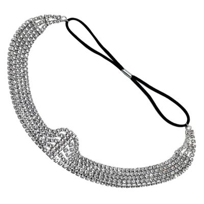 PLAFOPE Elegant Rhinestone Headband for Women Elastic Headchain Jewel Headwear Hair Accessory for Parties