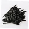 FOYTOKI 50pcs Disposable Silicone Handle Eyelash Brushes with Fine Bristles for Makeup Application for Eyelash Extensions and Eyebrow Grooming Black view 3
