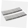 FOYTOKI 50pcs Disposable Silicone Handle Eyelash Brushes with Fine Bristles for Makeup Application for Eyelash Extensions and Eyebrow Grooming Black view 4