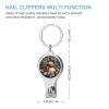 Christmas Snowman Wearing A Scarf and Hat Nail Clippers Toenail Clipper Cutters Holly Berries White Flowers Professional Nail Trimmer Nail Cuticle Cutter for Women Men view 2
