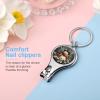 Christmas Snowman Wearing A Scarf and Hat Nail Clippers Toenail Clipper Cutters Holly Berries White Flowers Professional Nail Trimmer Nail Cuticle Cutter for Women Men view 4