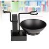 MERRYHAPY 2pcs Shaving Rack and Bowl Set Metal Shaving Brush Stand for Men Black Resistant Space-saving Design Includes Bowl and Brush Holder for Wet view 2