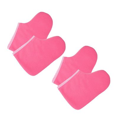 Beatifufu 2pairs Paraffin Wax Therapy Foot Cover Booties for for Home and Salon Use Comfortable Wax Therapy Liners for Moisturizing and Relaxing Feet Care